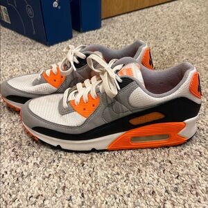 Nike Air Max with Orange and Gray Highlights